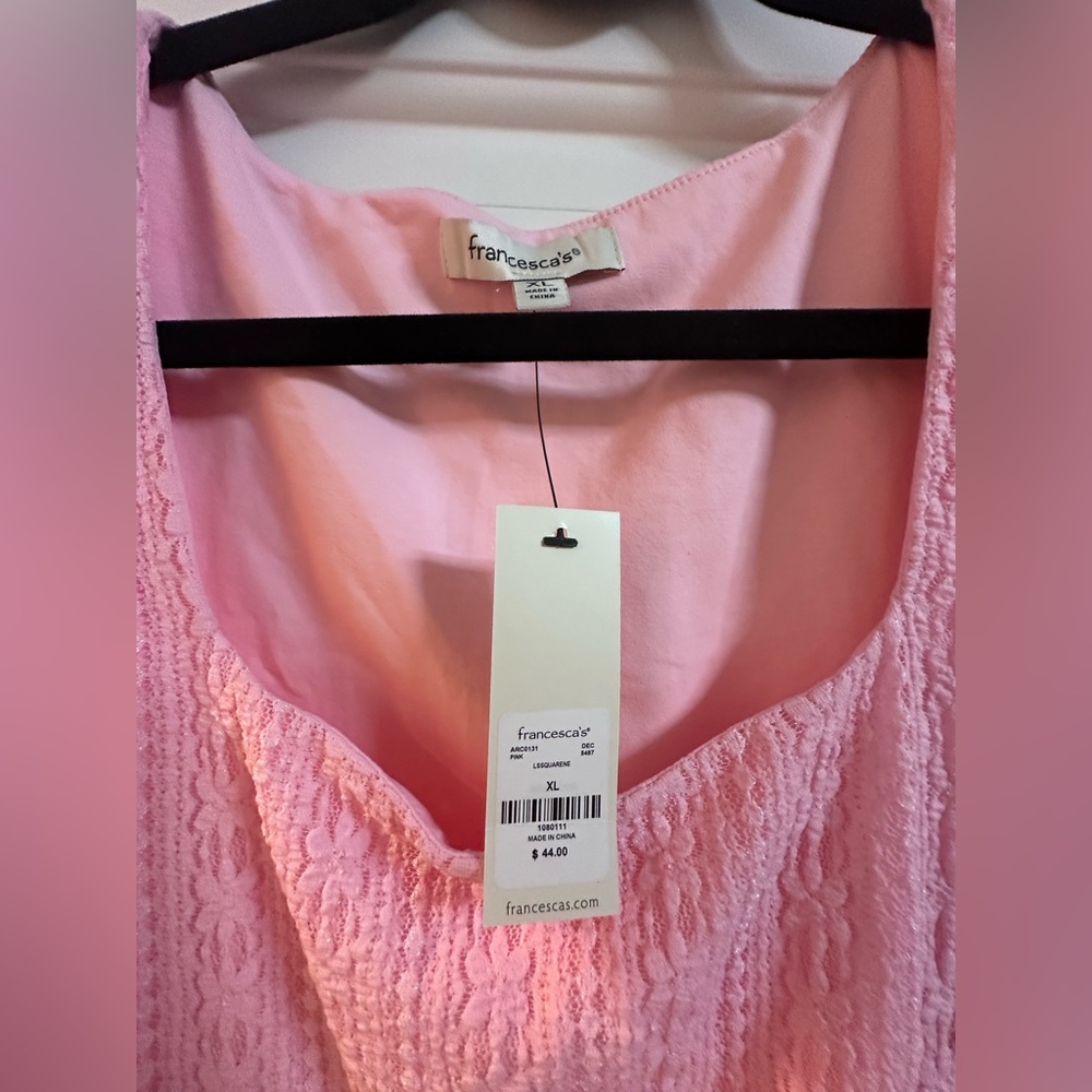 Francesca's Collections Light Pink Textured Long-Sleeve Bodysuit - Picture 2 of 5